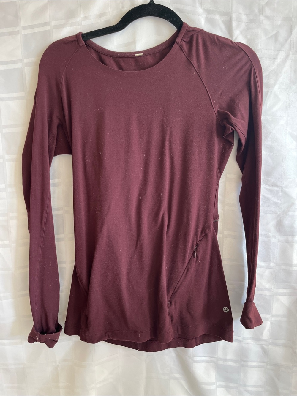 lululemon athletica Long Sleeve Crew Top - Maroon